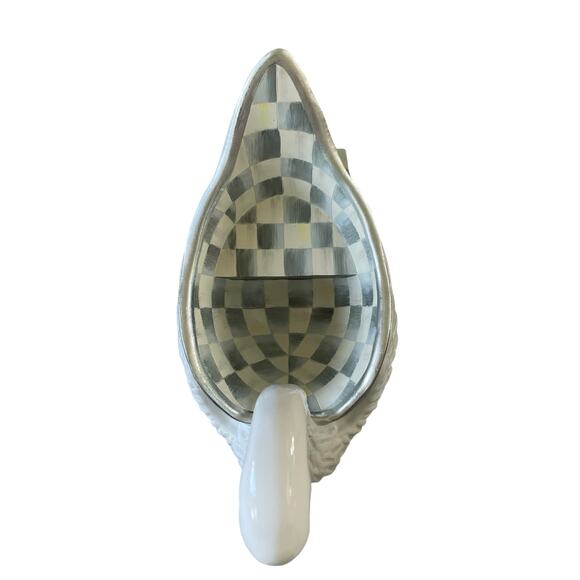 Mackenzie Childs Crystal Palace Swan Sleigh Figurine 16x15 Christmas Holiday NEW - Picture 3 of 16